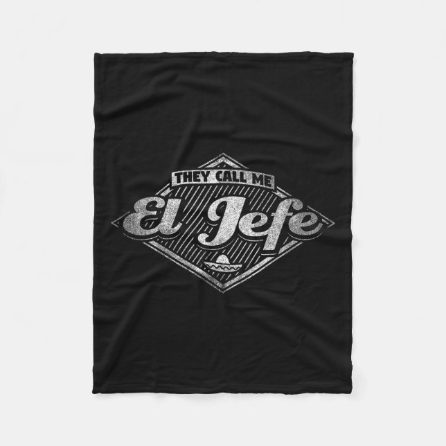 Manta Polar They Call Me El Jefe - Funny Boss Quote  (Anverso)