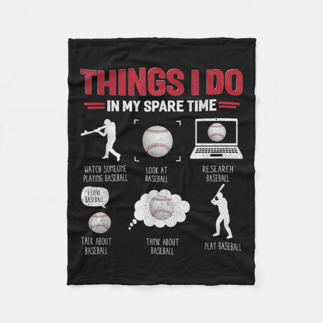Manta Polar Things I Do In My Spare Time Shirt Funny Baseball  (Anverso)
