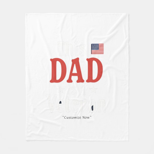 Manta Polar This Dad is a Veteran Blanket – Heartfelt Gift (Anverso)