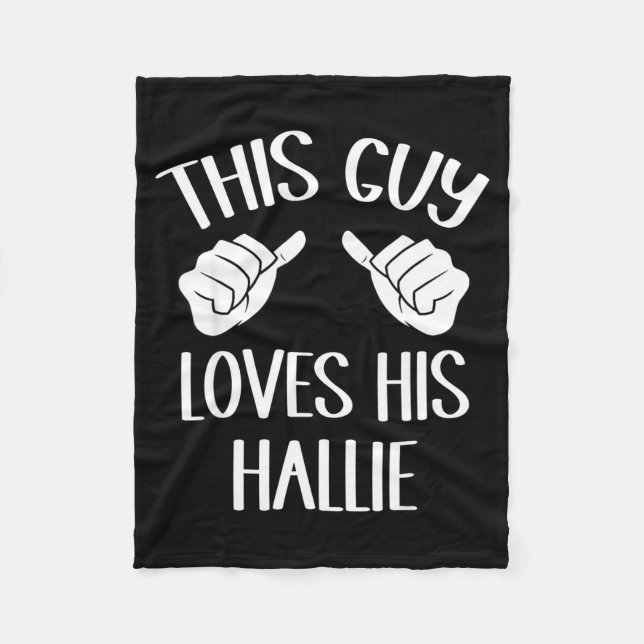 Manta Polar This Guy Loves His Hallie Valentine  (Anverso)