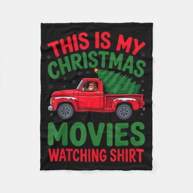 Manta Polar This Is My Christmas Movie Watching Shirt Bigfoot  (Anverso)