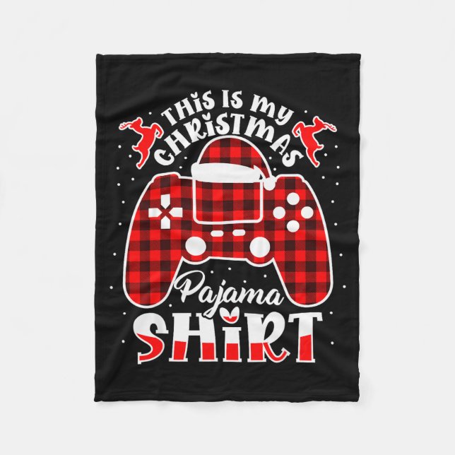 Manta Polar This Is My Christmas Pajama Gamer Shirt Christmas  (Anverso)