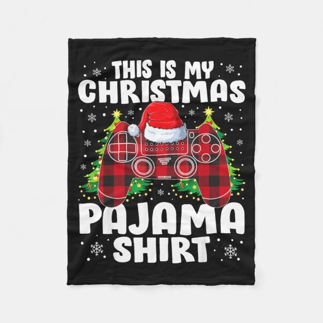 Manta Polar This Is My Christmas Pajama Shirt Christmas Gamer  (Anverso)