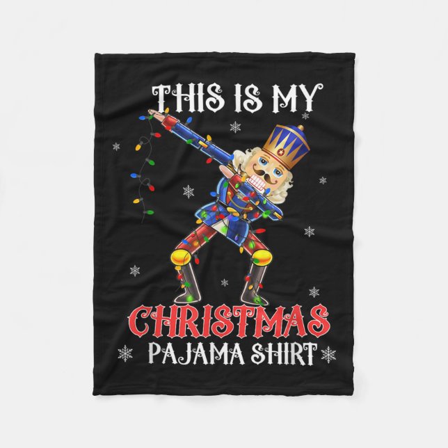 Manta Polar This Is My Christmas Pajama Shirt Dabbing Nutcrack (Anverso)