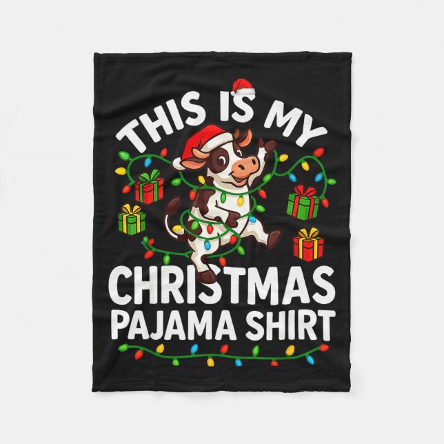 Manta Polar This Is My Christmas Pajama Shirt Funny Christmas  (Anverso)