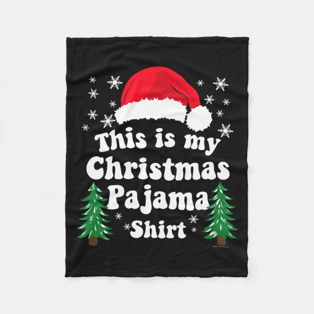 Manta Polar This Is My Christmas Pajama Shirt Funny Retro Matc (Anverso)