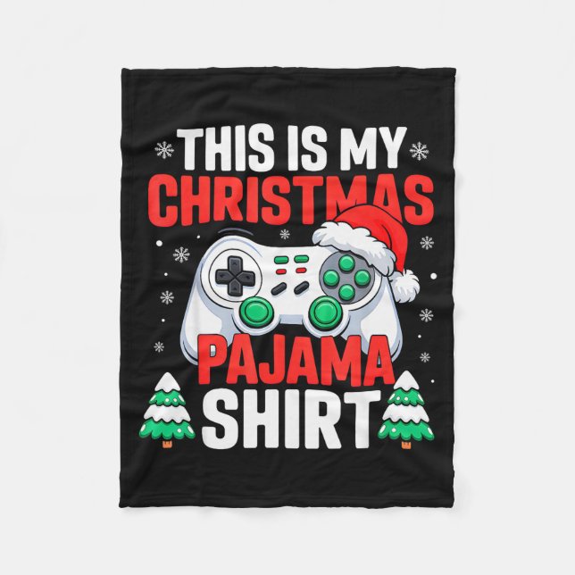 Manta Polar This Is My Christmas Pajama Shirt Video Gamer Gami (Anverso)