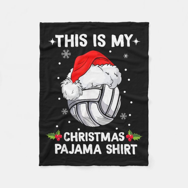 Manta Polar This Is My Christmas Pajama Shirt Volleyball Chris (Anverso)