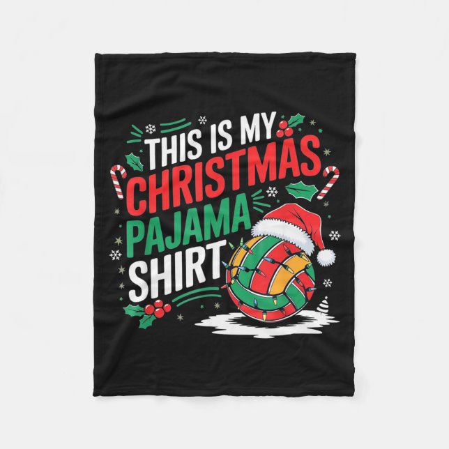 Manta Polar This Is My Christmas Pajama Volleyball Srt Xmas  (Anverso)
