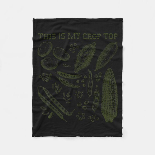 Manta Polar This Is My Crop Top Funny Gardening Pun Vegetable  (Anverso)