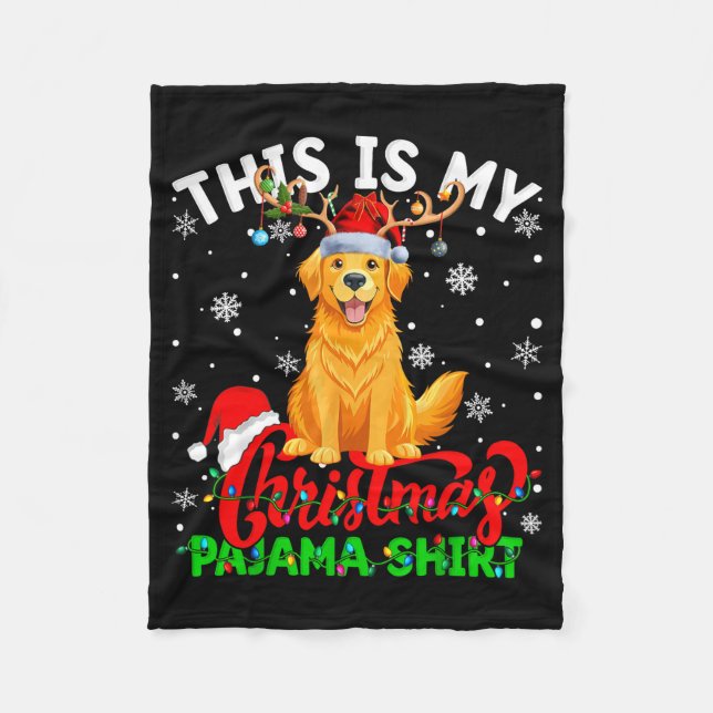 Manta Polar This Is My Golden Retriever Ugly Christmas Pajama  (Anverso)