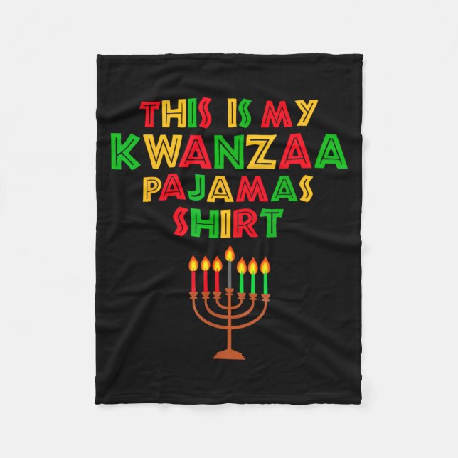 Manta Polar This Is My Kwanzaa Pajamas Seven Principles Candle (Anverso)