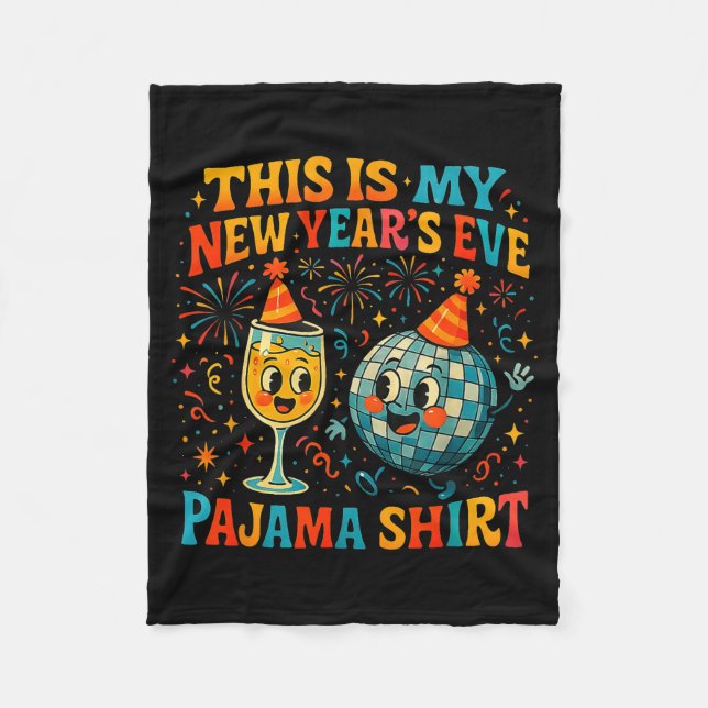 Manta Polar This Is My New Year’s Eve Pajama Funny Retro Gift  (Anverso)