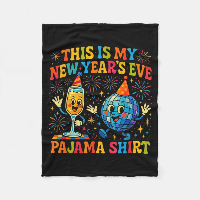Manta Polar This Is My New Year’s Eve Pajama Funny Retro Gift  (Anverso)