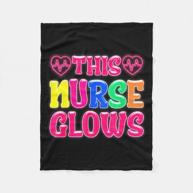 Manta Polar This Nurse Glows Nursing Glow Retro  (Anverso)