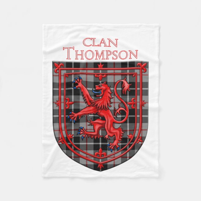 Manta Polar Thompson Tartan Scottish Plaid Lion Rampant (Anverso)