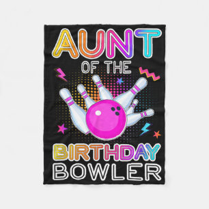 Manta Polar Tía Del Cumpleaños Bowler Bday Bowling Fiesta Cel
