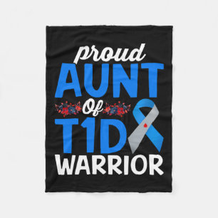 Manta Polar Tía orgullosa del guerrero superviviente de T1d Co