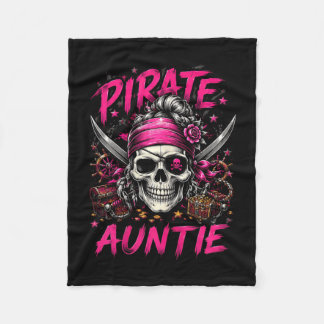 Manta Polar Tía pirata calavera familiar divertida jolly roger
