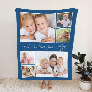 Manta Polar Tía que te queremos foto azul personalizado
