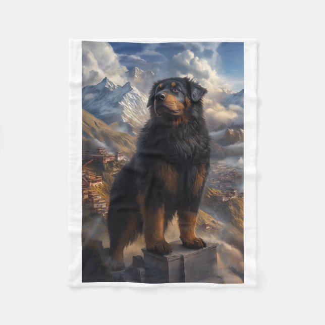 Manta Polar Tibetan Mastiff Mountain View Sticker  (Anverso)