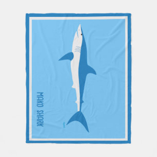 Manta Polar Tiburón Mako muy azul