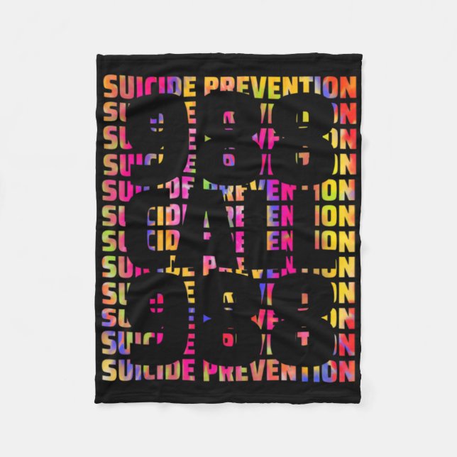 Manta Polar Tie Dye Awareness Suicide Prevention 988 Mental He (Anverso)