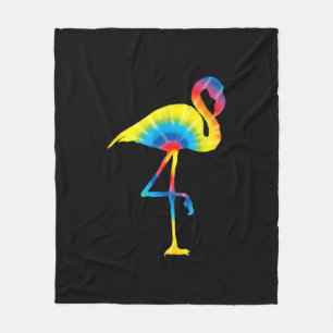 Manta Polar Tie Dye Flamingo Rainbow Print Bird Animal Hippie
