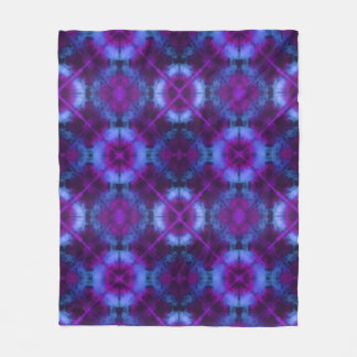 Manta Polar Tie Dye Kaleidoscope Vibrante Blue Purple Magenta