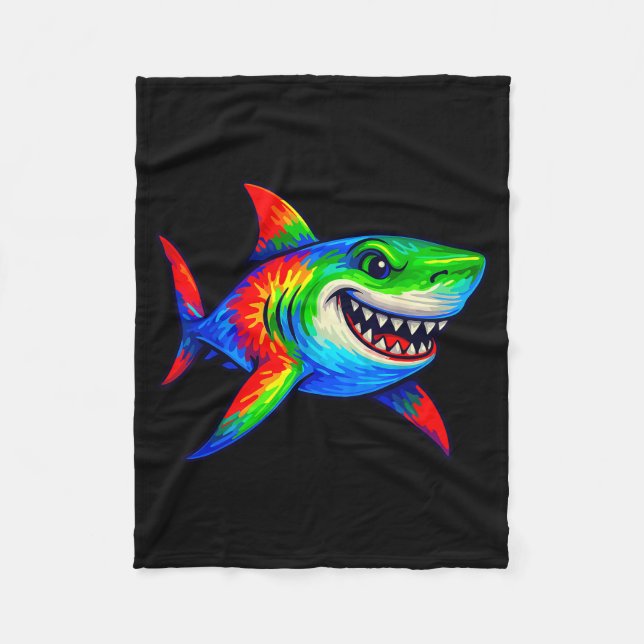 Manta Polar Tie-dye Shark Peace Sign Hipe  (Anverso)