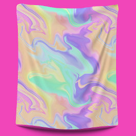 Manta Polar Tie Dye Swirl Pastel Groovy