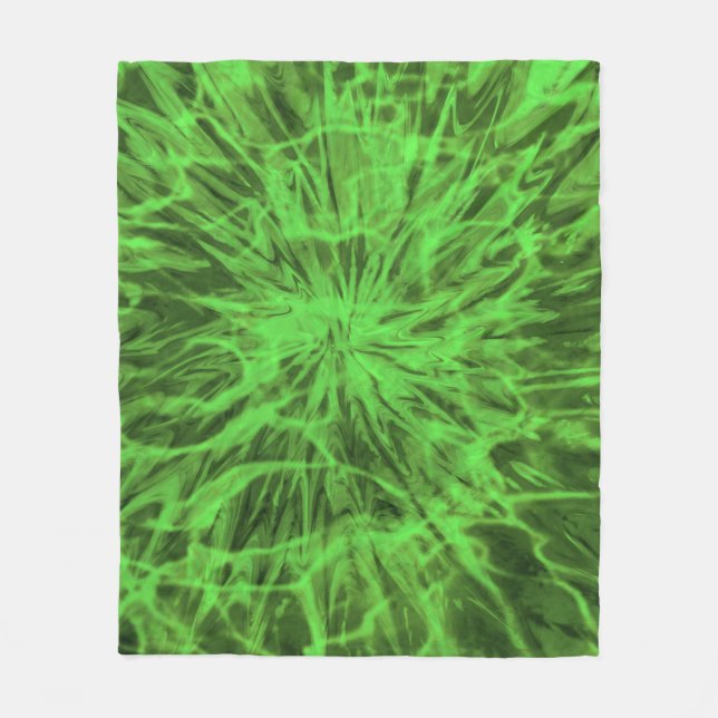 MANTA POLAR TIE DYE VERDE (Anverso)