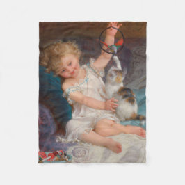 Manta Polar Tiempo de juego: Chica jugando con su Mascota Kitt