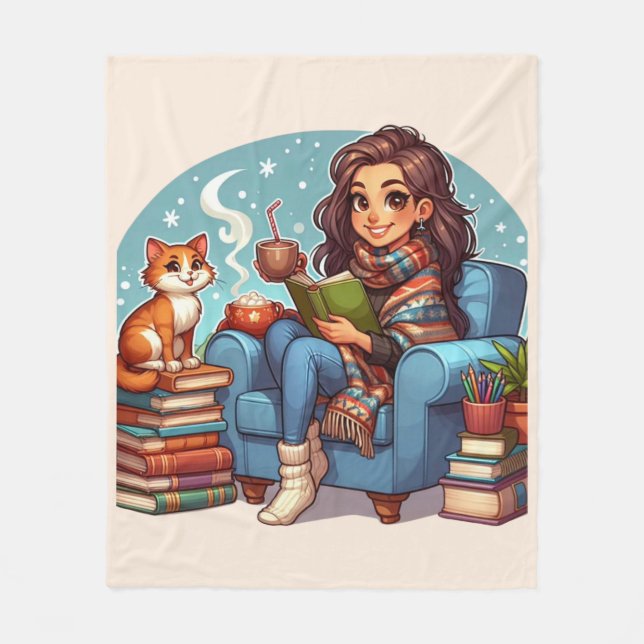 Manta Polar Tiempo de lectura cómodo (Anverso)