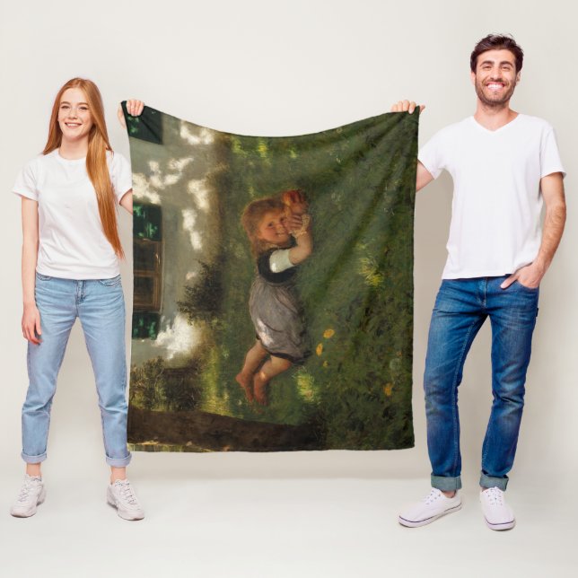 Manta Polar Tiempo de refrigerio (Chica joven dulce que yace e (In situ)