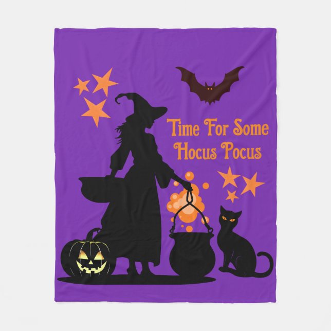 Manta Polar Tiempo Para Algún Hocus Pocus Halloween (Anverso)