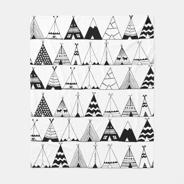 Manta Polar Tienda india inspirada (Anverso)
