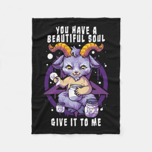 Manta Polar Tienes Una Hermosa Halloween Soul Satanic Baphomet