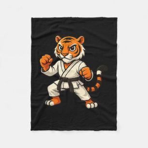 Manta Polar Tiger Karate Gracioso Black Belt Niños Chicas