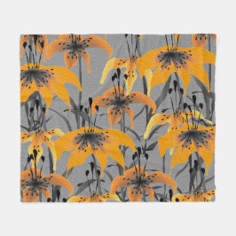 Manta Polar Tiger Lilies Fleece Blanket