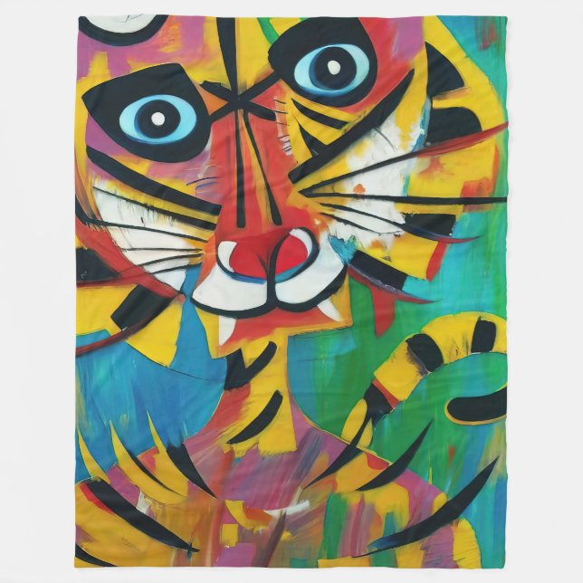 Manta Polar TIGER TANGO Pintado capo de jungla caprichoso (Anverso)