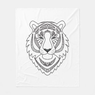 Manta Polar Tigre blanco inspirado