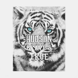 Manta Polar Tigre blanco personalizado de Bengala