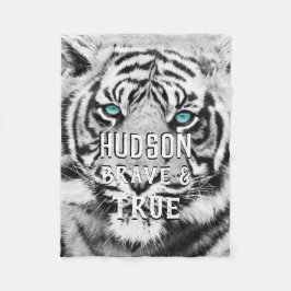 Manta Polar Tigre blanco personalizado de Bengala