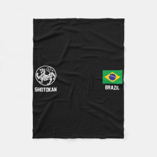 Manta Polar Tigre de dojo con bandera brasileña