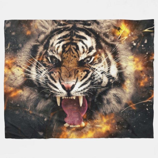 MANTA POLAR TIGRE DE INCENDIO (Frente (Horizontal))