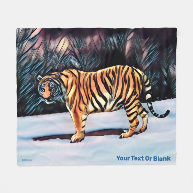 Manta Polar Tigre de Siberia (Frente (Horizontal))