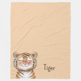 Manta Polar Tigre Naranja