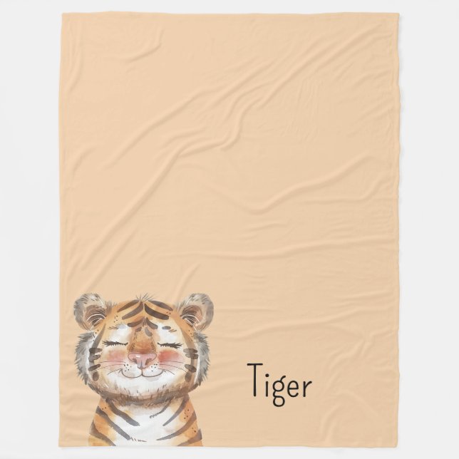 Manta Polar Tigre Naranja (Anverso)