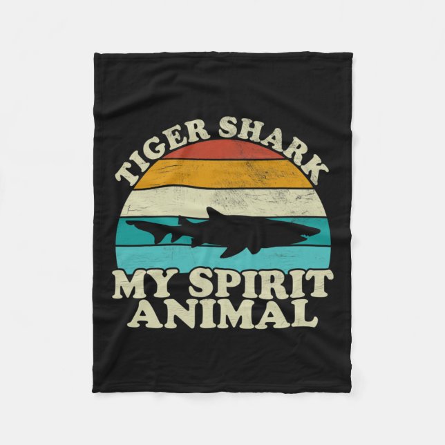 Manta Polar Tigre, tiburón, mi animal espiritual, pesca de pec (Anverso)